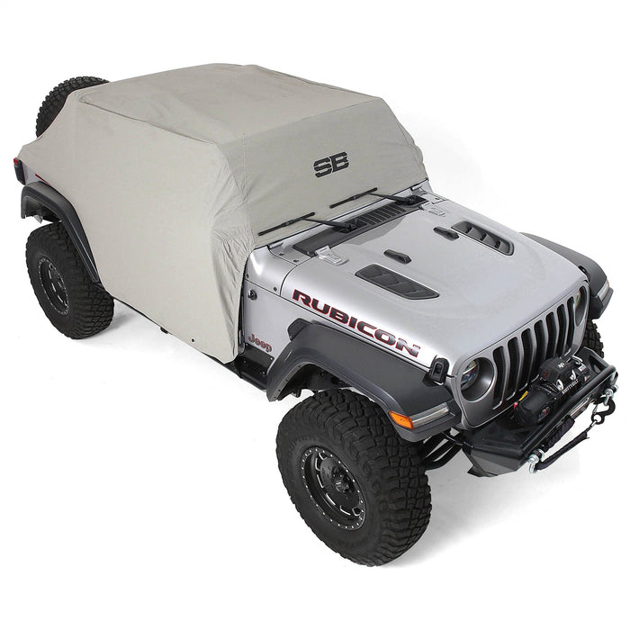 Smittybilt 1071 Jeep JL Cab Cover w/Door Flaps Water-Resistant Gray 2018-Present Wrangler JL 4-Door Each Smittybilt - Truck Part Superstore