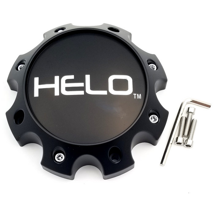 Helo 1079L170HE1SB-H42 HELO CAP 8 LUG H42 - SATIN BLACK - Truck Part Superstore