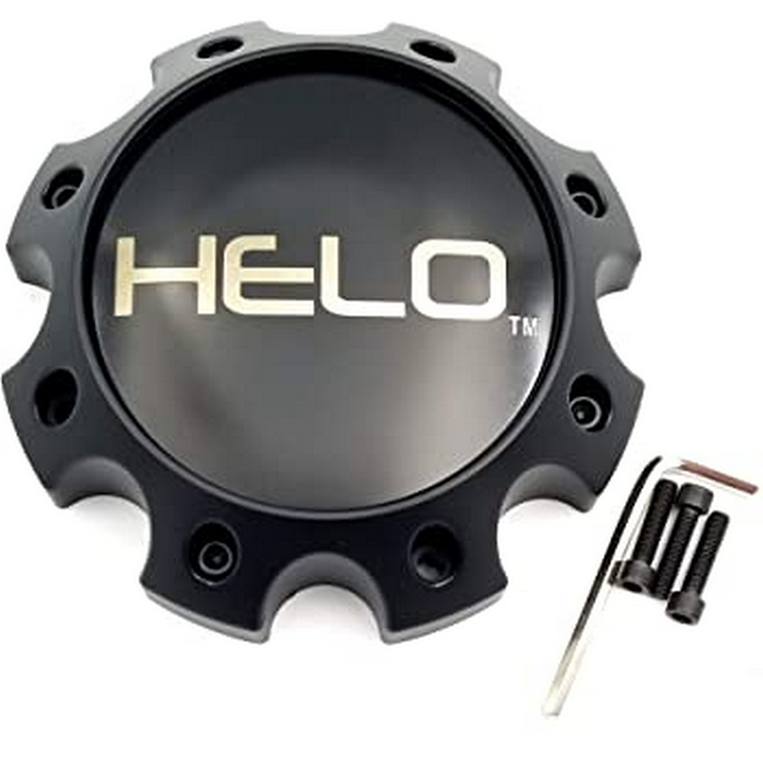 Helo 1079L170HE1SB-H67 HELO CAP 8 LUG H67 - SATIN BLACK - Truck Part Superstore