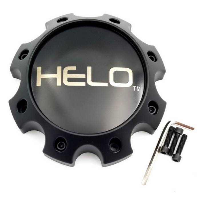 Helo 1079L170HE1SBDC HELO CAP 8 LUG H42 - SATIN BLACK DTCC - Truck Part Superstore