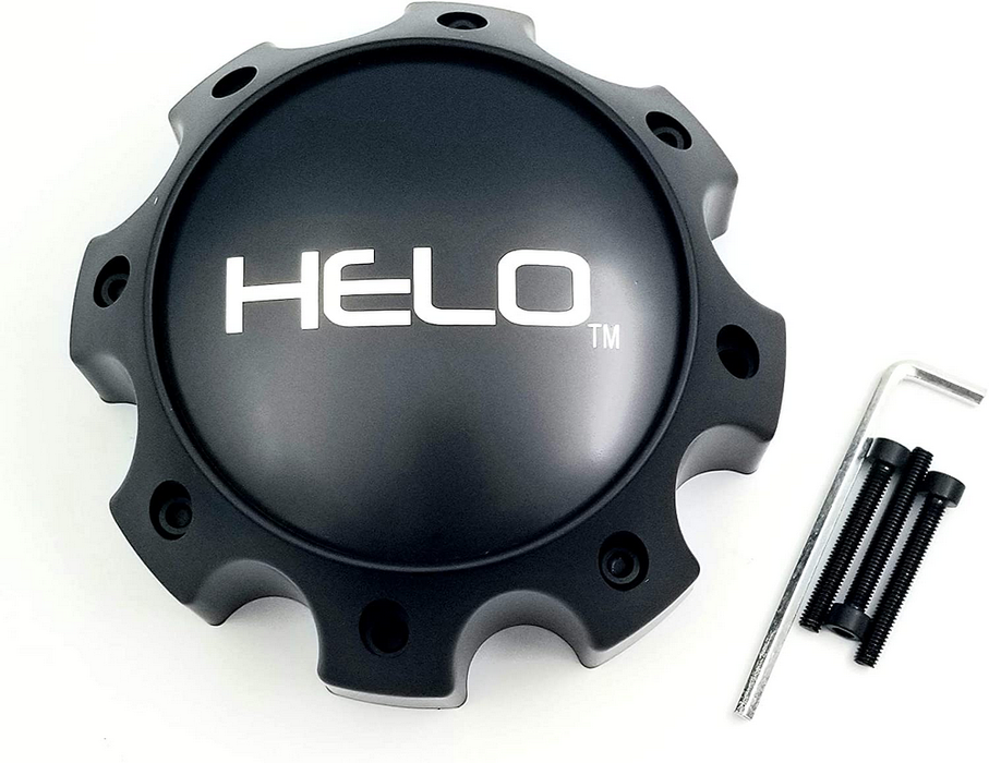 Helo 1079L170HE1SB HELO CAP 8 LUG H65 - SATIN BLACK - Truck Part Superstore