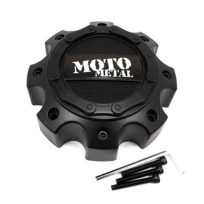 Moto Metal 1079L170MO2SB MO971/MO972 CAP SATIN BLACK 8-LUG - Truck Part Superstore