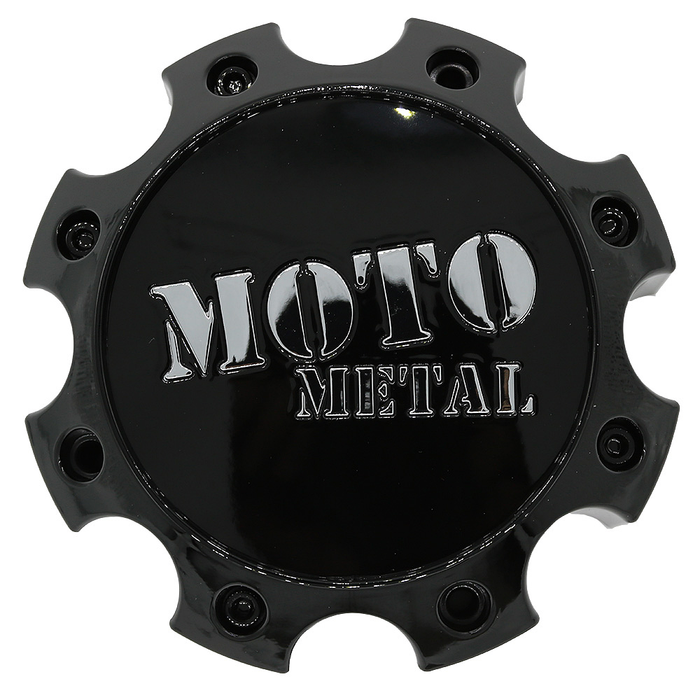 Moto Metal 1079L170MO3GB-H50 MOTO CAP 8X6.5/180 H50 GLOSS BLACK - Truck Part Superstore