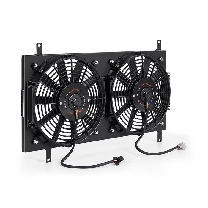 Mishimoto MMFS-MIA-90BK Performance Aluminum Fan Shroud Kit, fits Mazda Miata 1990-1997, Black - Truck Part Superstore
