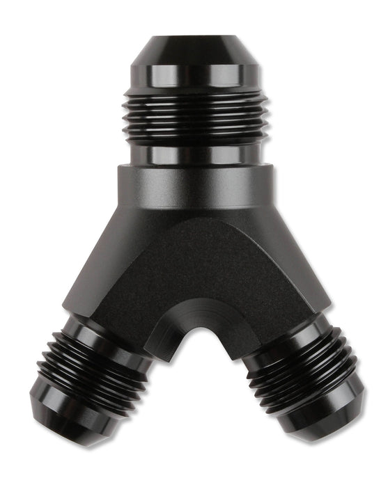 Mr Gasket 1086-BL Y Adapter; -8AN x -6AN x -6AN; Anodized Black; - Truck Part Superstore