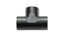 Vibrant Performance 10872 Female Flare Tee Adapter; Size: -6AN; 6061 Aluminum; Anodized Black; - Truck Part Superstore