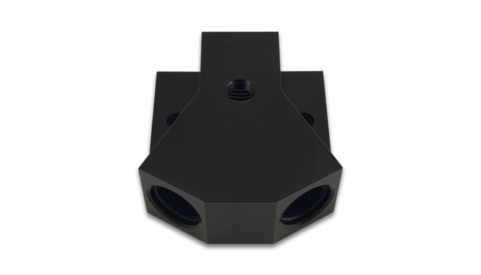Vibrant Performance 10894 Y Block Adapter; with 1/8 in. NPT Port; Single Size -10 ORB; Dual Size -8 ORB; - Truck Part Superstore
