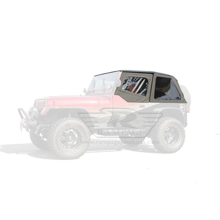 Rampage 109435 Frameless Soft Top Kit; Black Diamond; w/Tinted Windows/Door Skins/Surrounds; - Truck Part Superstore