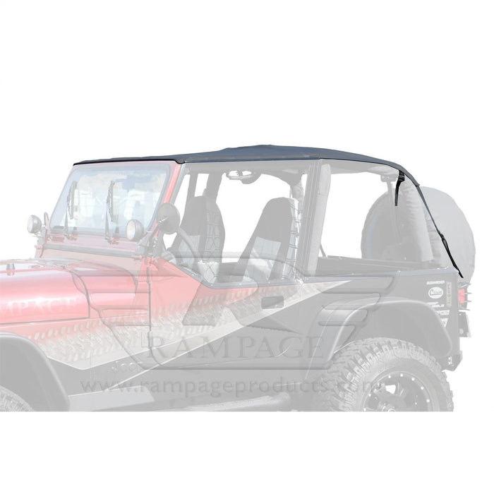 Rampage 109435 Frameless Soft Top Kit; Black Diamond; w/Tinted Windows/Door Skins/Surrounds; - Truck Part Superstore