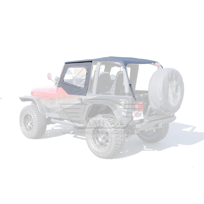 Rampage 109435 Frameless Soft Top Kit; Black Diamond; w/Tinted Windows/Door Skins/Surrounds; - Truck Part Superstore