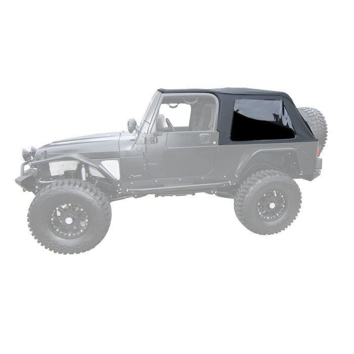 Rampage 109635 Frameless Soft Top Kit Sailcloth; Black Diamond; w/Tinted Windows; - Truck Part Superstore