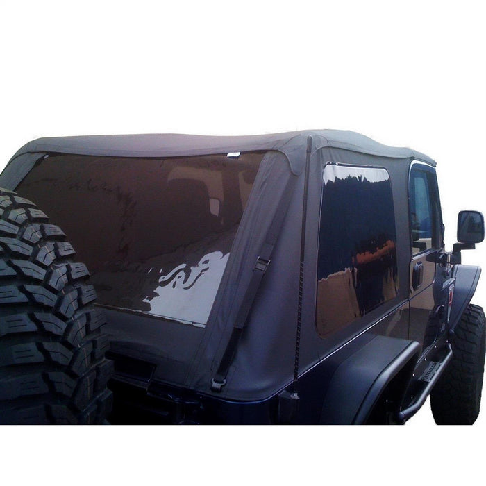 Rampage 109635 Frameless Soft Top Kit Sailcloth; Black Diamond; w/Tinted Windows; - Truck Part Superstore