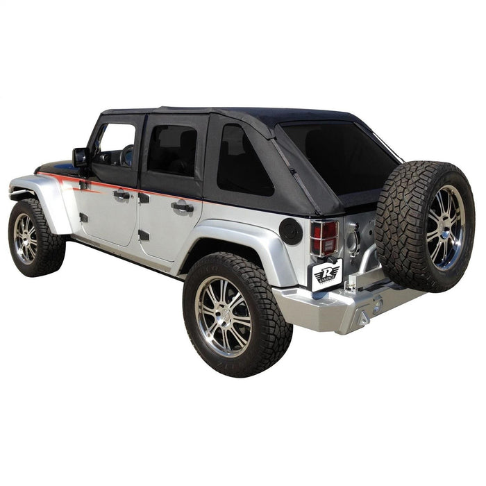 Rampage 109835 Frameless Soft Top Kit Sailcloth; Black Diamond; w/Tinted Windows; - Truck Part Superstore