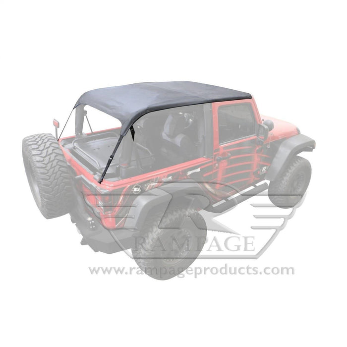 Rampage 109935 Frameless Soft Top Kit Sailcloth; Black Diamond; w/Tinted Windows; - Truck Part Superstore