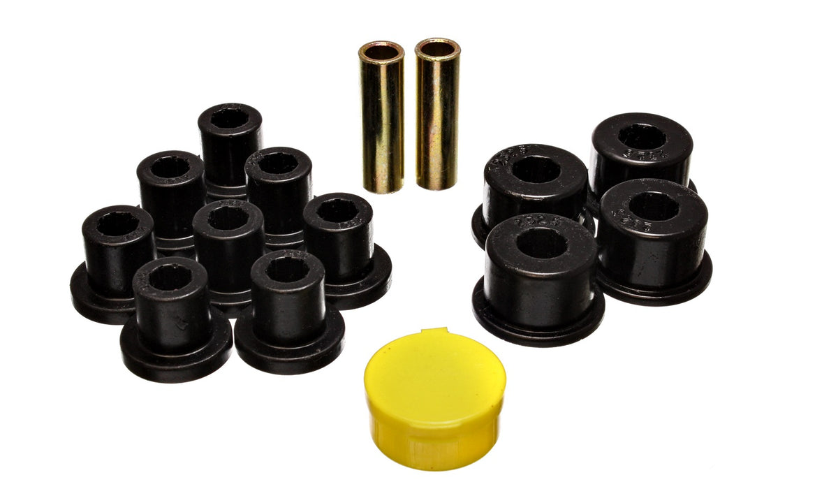 Energy Suspension 10.2101G Leaf Spring Bushing Set; Black; Rear; Performance Polyurethane; - Truck Part Superstore