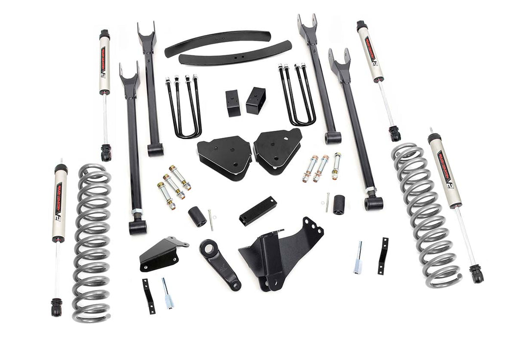 Rough Country 57870 6 Inch Ford 4-Link Suspension Lift Kit w/V2 Shocks 05-07 F-250/350 Gas Rough Country - Truck Part Superstore