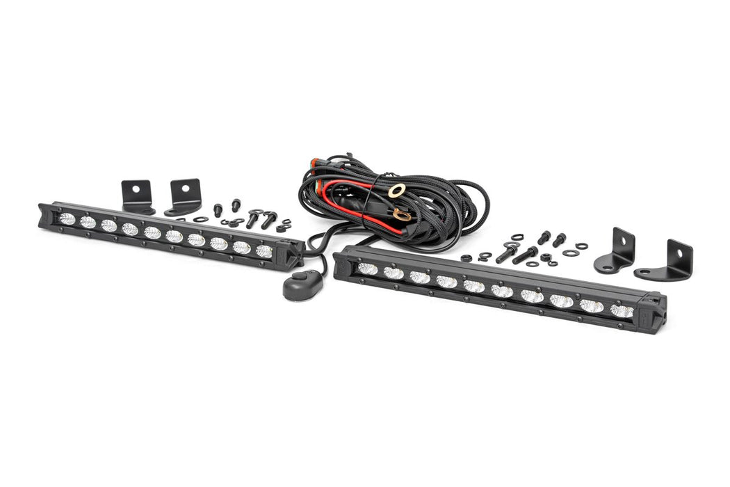 Rough Country 70410ABL 10-Inch Slimline Cree LED Light Bars Pair Black Series Rough Country - Truck Part Superstore