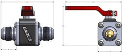 Earl's Performance 230510ERL UltraPro AN Ball Valve; For -10AN Male To Male; - Truck Part Superstore
