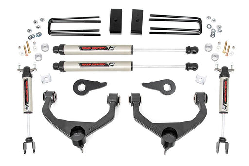 Rough Country 95970 3.5 Inch Suspension Lift Kit w/V2 Shocks 11-19 2500/3500HD Rough Country - Truck Part Superstore