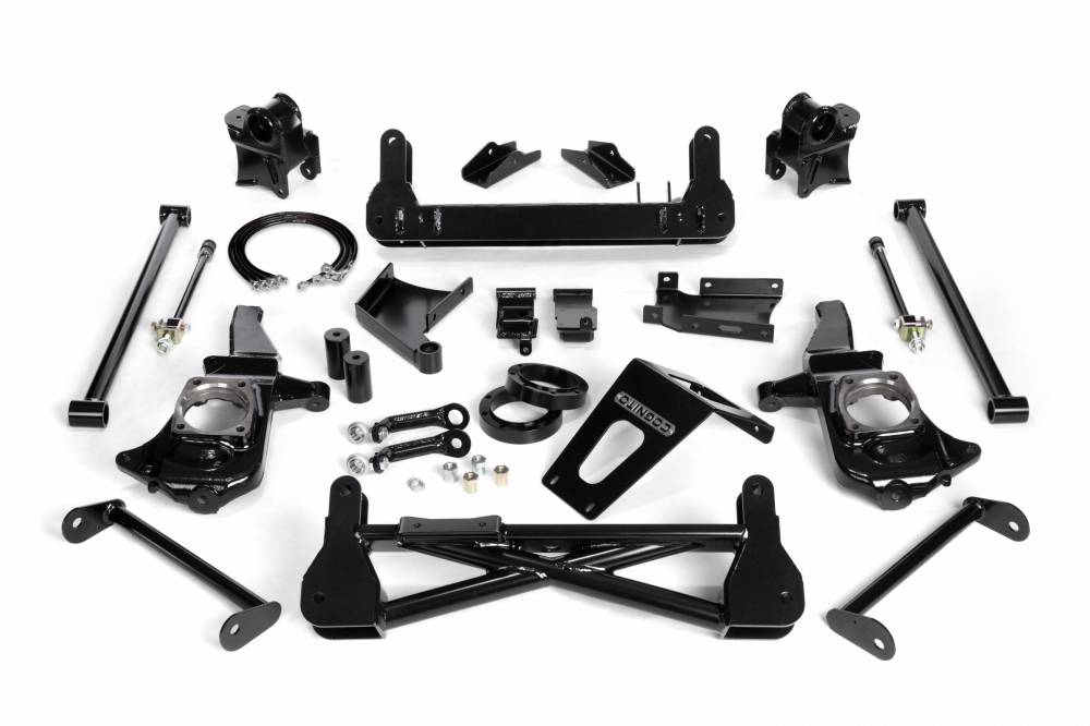 Cognito Motorsports Truck 110-K0533 Cognito 7-9 Inch Non-Torsion Bar Drop Front Suspension Lift Kit For 11-19 Silverado/Sierra 2500HD/3500HD 4WD Non-Stabilitrak - Truck Part Superstore