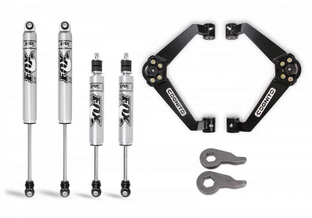 Cognito Motorsports Truck 110-P0753 Cognito 3-Inch Performance Leveling Kit With Fox PS 2.0 IFP Shocks for 01-10 Silverado/Sierra 2500-3500 2WD/4WD - Truck Part Superstore