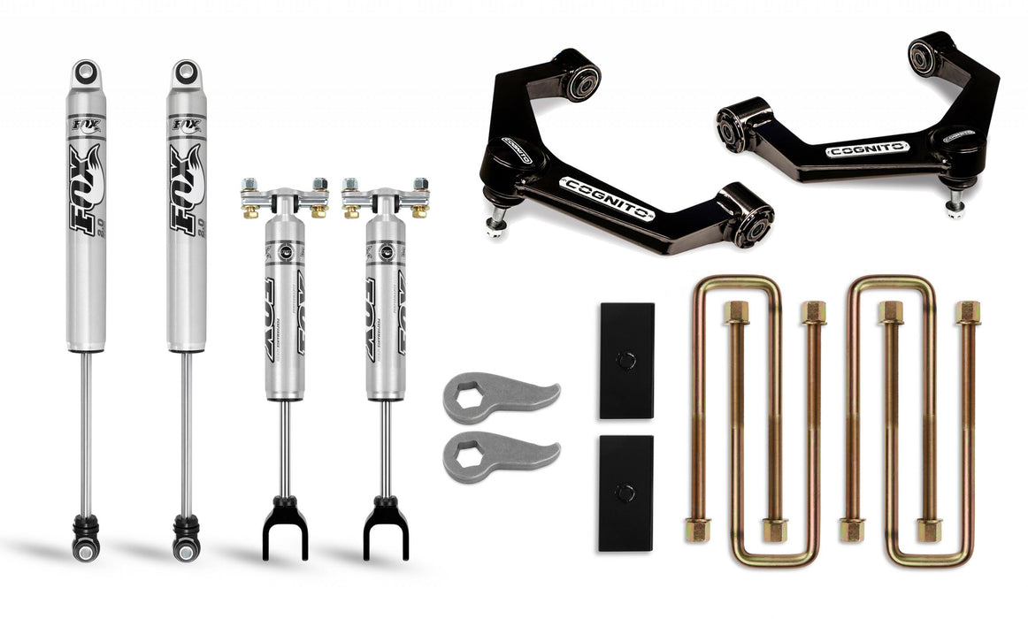 Cognito Motorsports Truck 110-P0882 Cognito 3-Inch Performance Uniball Leveling Lift Kit With Fox PS 2.0 IFP Shocks for 20-22 Silverado/Sierra 2500/3500 2WD/4WD - Truck Part Superstore