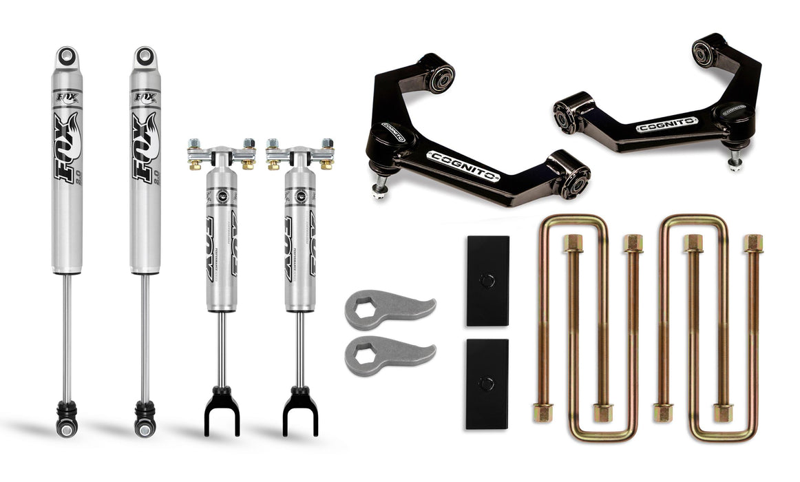 Cognito Motorsports Truck 110-P0883 Cognito 3-Inch Performance Leveling Lift Kit With Fox PS 2.0 IFP Shocks for 20-22 Silverado/Sierra 2500/3500 2WD/4WD - Truck Part Superstore