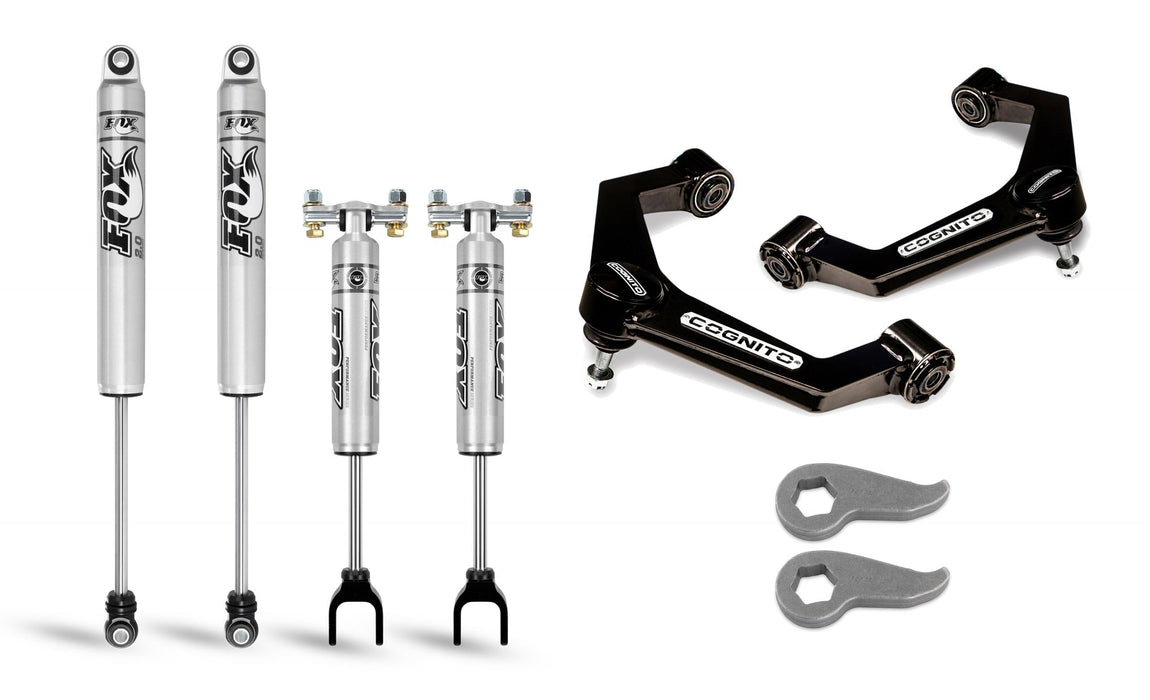 Cognito Motorsports Truck 110-P0884 Cognito 3-Inch Performance Uniball Leveling Kit With Fox PS 2.0 IFP Shocks for 20-22 Silverado/Sierra 2500/3500 2WD/4WD - Truck Part Superstore