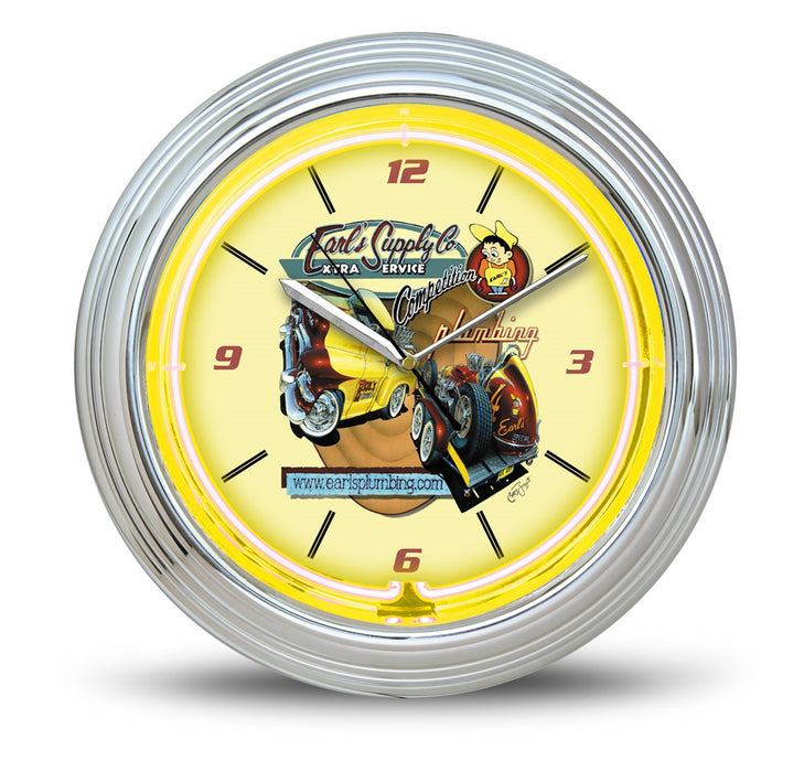 Earl's Performance 11000ERL Earls Neon Wall Clock - Truck Part Superstore