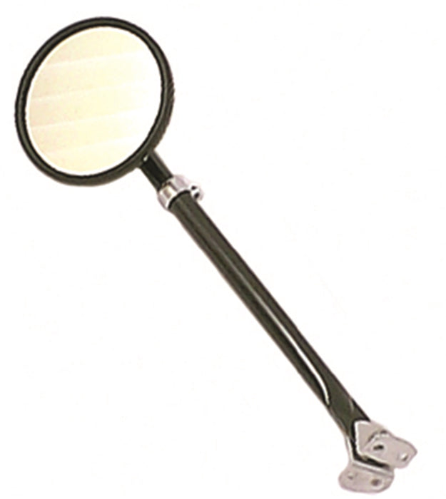 Omix 11001.01 Door Mirror; Incl. Arm and Bracket; Black; Round; - Truck Part Superstore