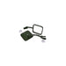 Rugged Ridge 11001.03 Side Mirror; Pair; Passenger Side Is Convex; Painted Black Steel; - Truck Part Superstore