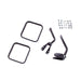 Omix 11001.11 Door Mirror Kit; Black; 7 in. Square Mirror; Left And Right; - Truck Part Superstore