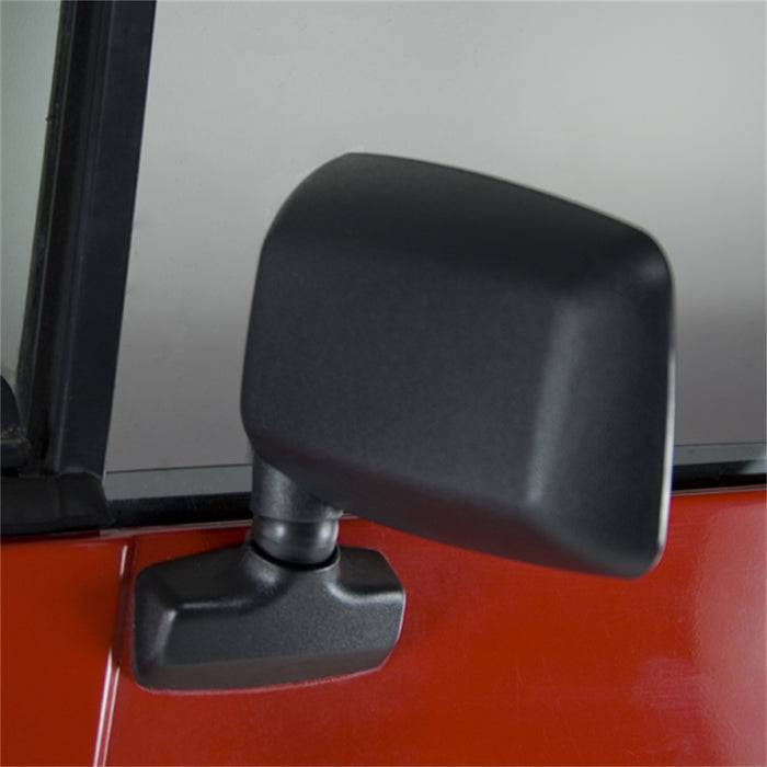 Omix 11002.17 Door Mirror; Left; Black; - Truck Part Superstore