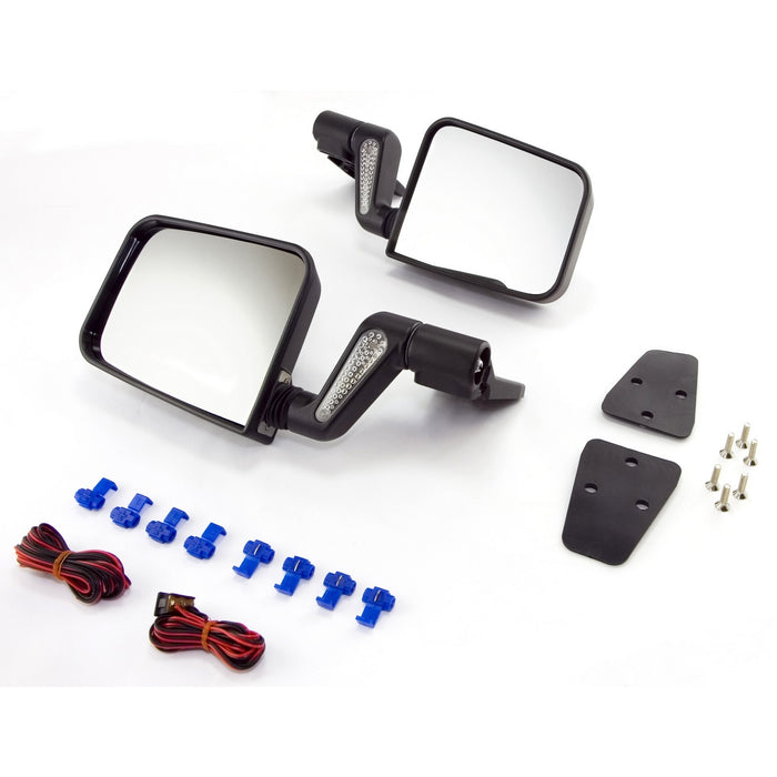 Rugged Ridge 11002.20 Heated Mirror; Pair; Black; - Truck Part Superstore