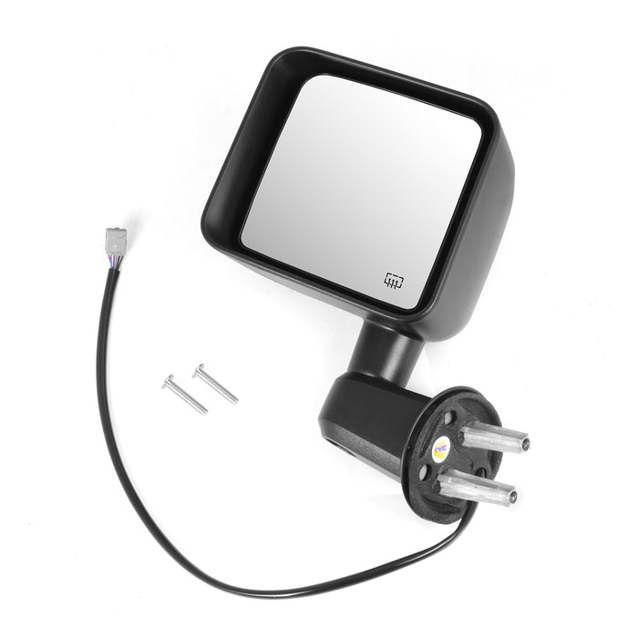 Omix 11002.25 Door Mirror; Left; Heated; Power; Black; - Truck Part Superstore