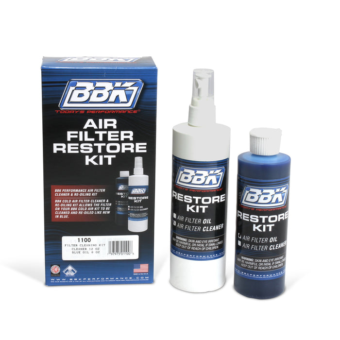 BBK Performance Parts 1100 BBK AIR FILTER CLEANER & BLUE RE-OILING KIT - UNIVERSAL - Truck Part Superstore