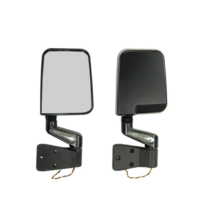 Rugged Ridge 11015.01 LED Mirror; Pair; Black; - Truck Part Superstore