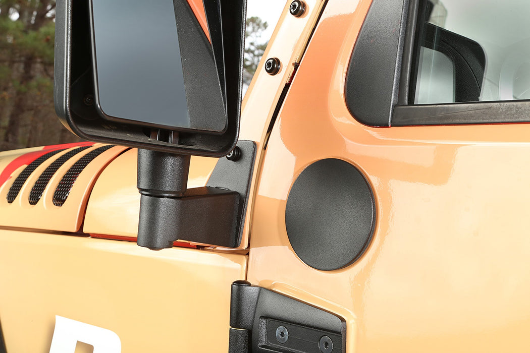 Rugged Ridge 11025.07 Mirror Relocation Bracket; Pair; Textured Black; - Truck Part Superstore