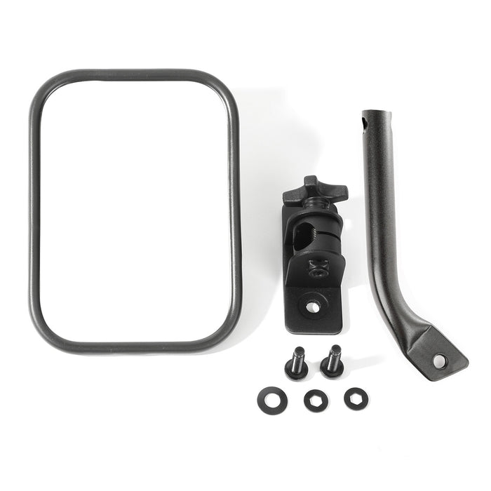 Rugged Ridge 11025.20 Stubby Trail Mirror; Rectangular; Textured Black; - Truck Part Superstore