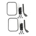 Rugged Ridge 11025.22 Stubby Trail Mirror; Rectangular; Textured Black; Pair; - Truck Part Superstore