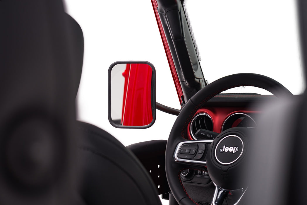 Rugged Ridge 11025.24 Rectangular Trail Mirror; Satin Black Powder Coat; - Truck Part Superstore