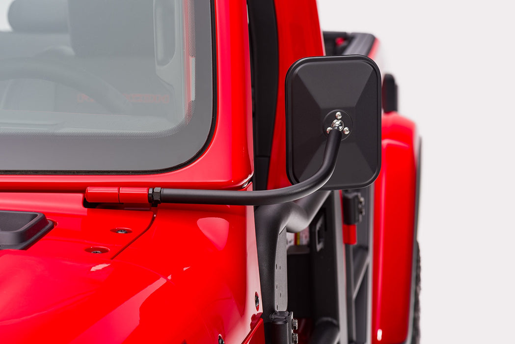 Rugged Ridge 11025.24 Rectangular Trail Mirror; Satin Black Powder Coat; - Truck Part Superstore