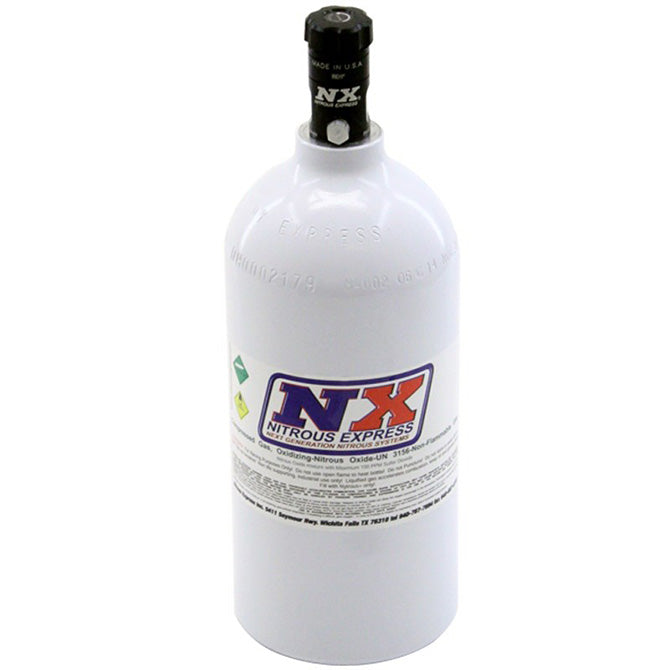 Nitrous Express 11025 2.5 LB BOTTLE (W/MOTORCYCLE VALVE) (4.38 DIA. X 12.37 TALL) - Truck Part Superstore