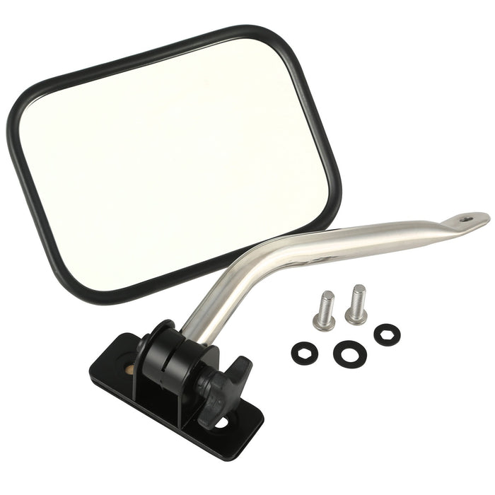 Rugged Ridge 11026.13 Quick Release Mirror; Left; Rectangular; Stainless Steel; - Truck Part Superstore