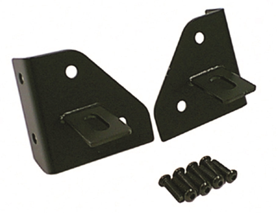 Rugged Ridge 11027.01 Windshield Hinge Light Bracket; Pair; Black; - Truck Part Superstore