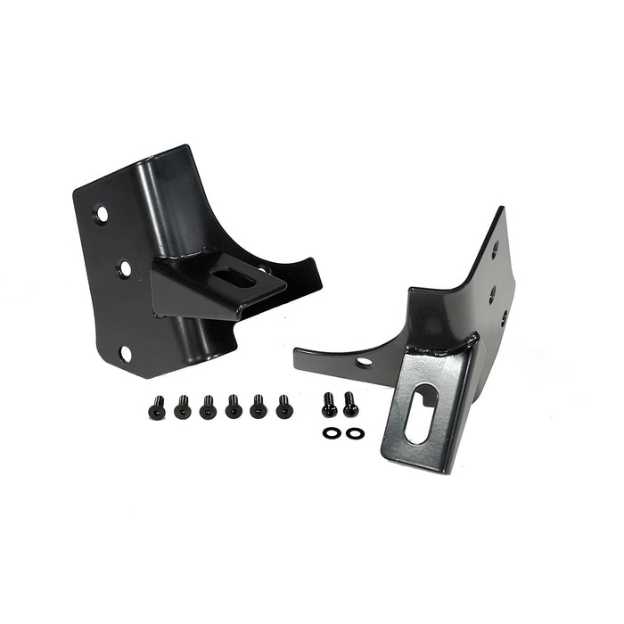Rugged Ridge 11027.02 Windshield Hinge Light Bracket; Pair; Black; - Truck Part Superstore