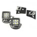 Rugged Ridge 11027.10 Windshield Bracket LED Light Kit; 3 in.; Square; Black; - Truck Part Superstore