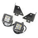Rugged Ridge 11027.12 Windshield Bracket LED Light Kit; 3 in.; Square; Black; Pair; - Truck Part Superstore