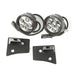 Rugged Ridge 11027.17 Windshield Bracket LED Light Kit; 3.5 in.; Round; Black; Pair; - Truck Part Superstore