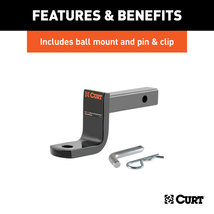 CURT 110283 Class 1 Trailer Hitch; 1-1/4in. Ball Mount; Select Mazda MX-5 Miata - Truck Part Superstore